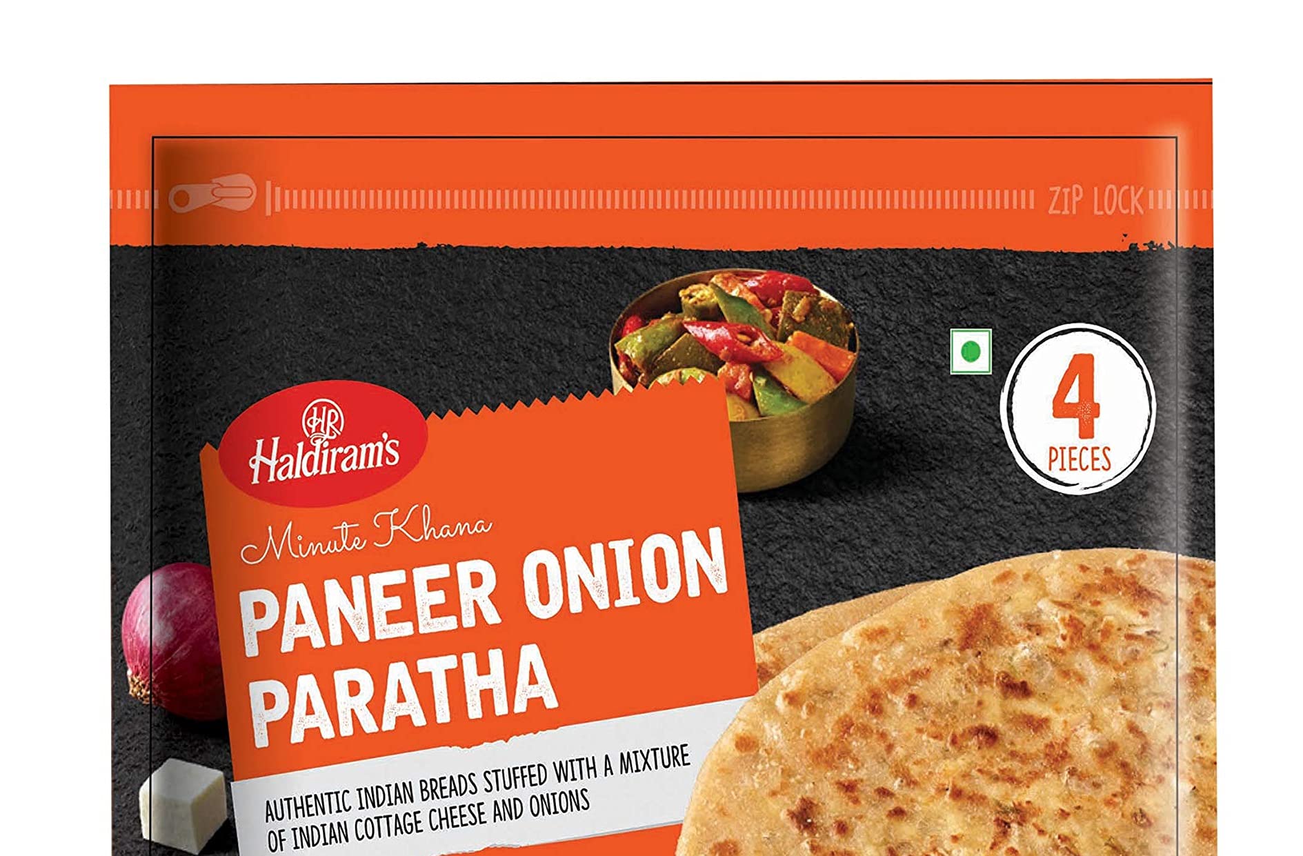 Haldirams Paneer Onion Paratha, 400g - Frozen : Amazon.sg: Grocery